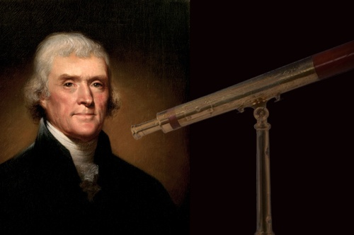 Thomas Jefferson with Telescope